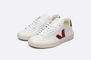 Veja V-12 Leather Extra-White Marsala Nautico